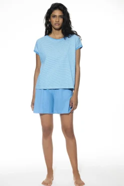 Damen Mey Anzug kurz Serie Small Stripes