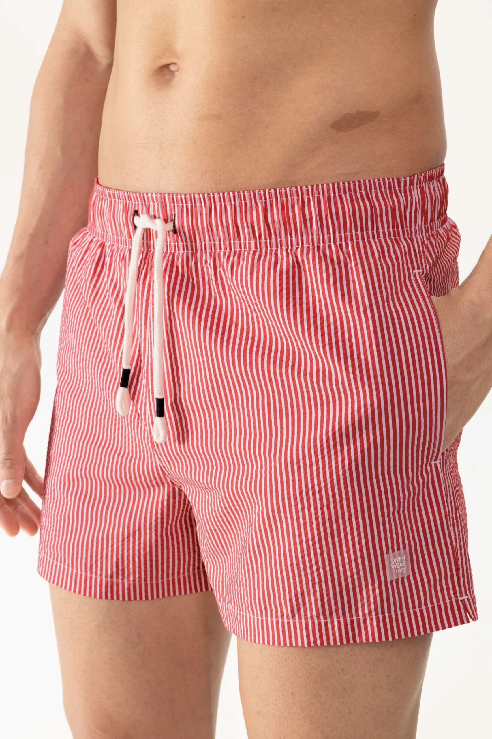 Herren Mey Badeshorts Serie Seersucker Breeze Stripes