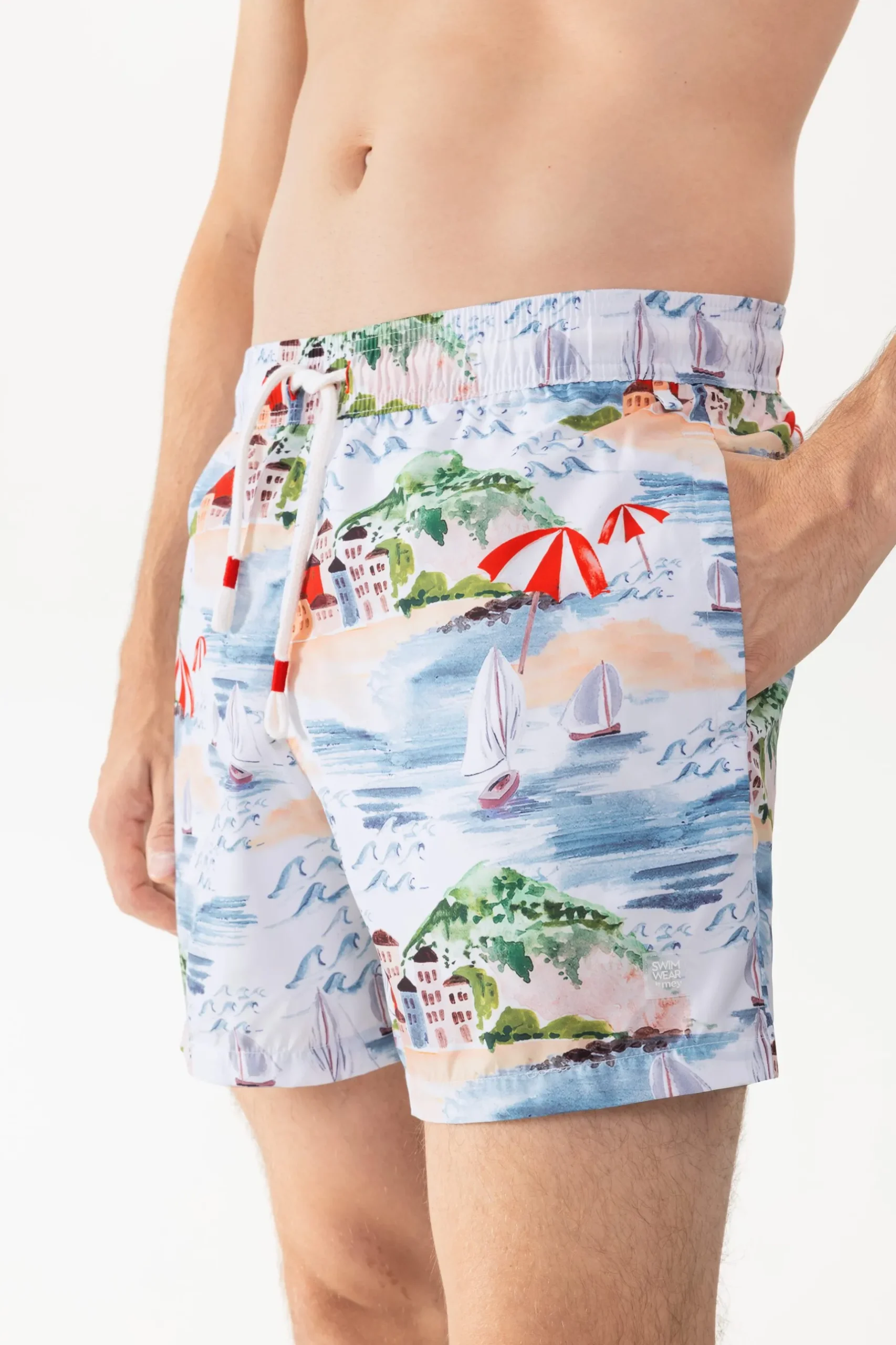 Herren Mey Badeshorts Serie Rivera Rhapsody