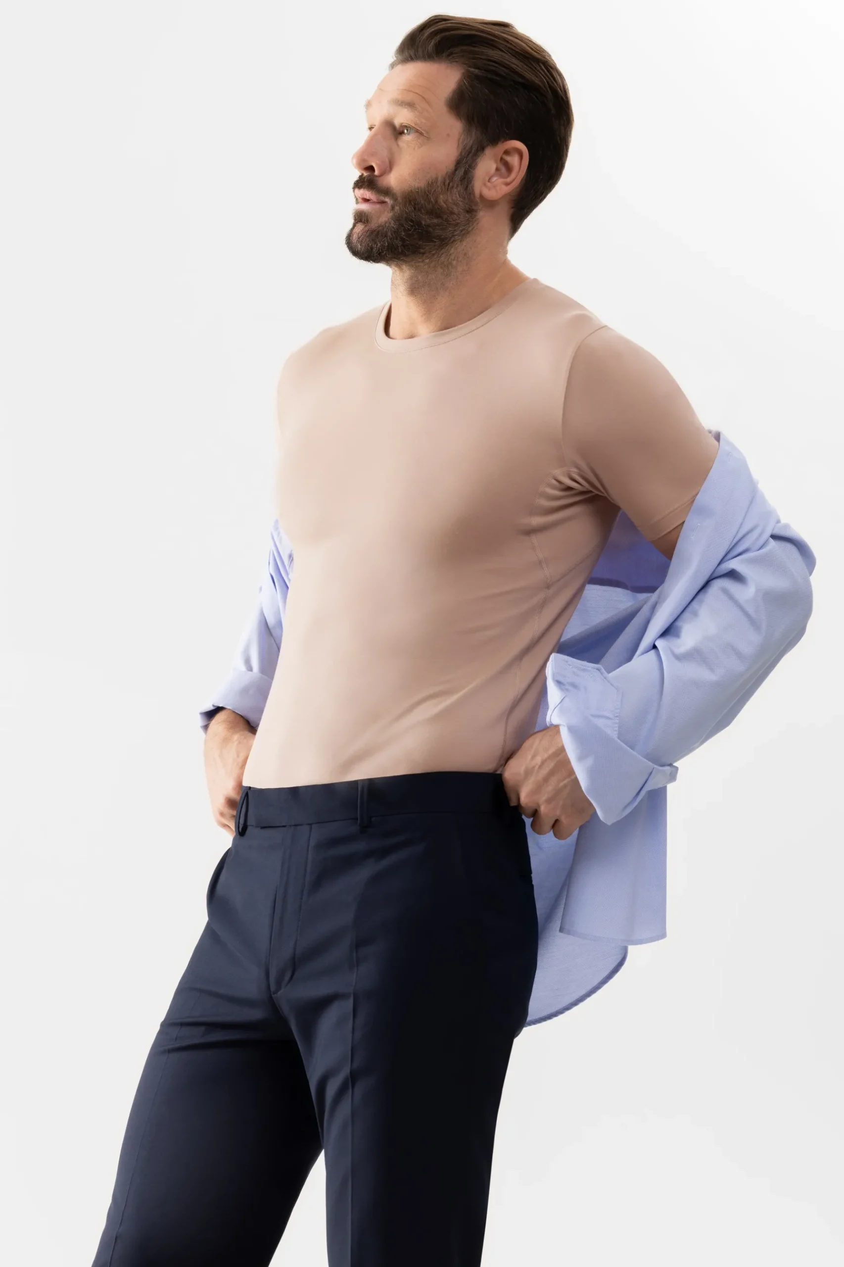 Herren Mey Crew Neck Shirt Business Class