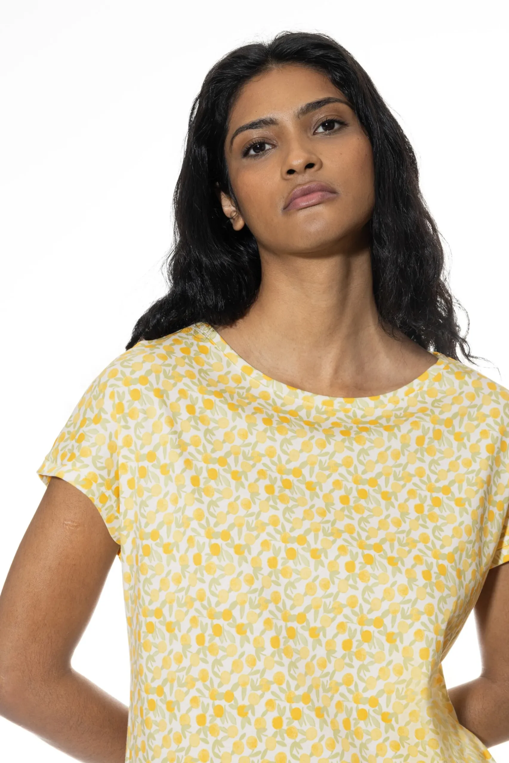 Damen Mey Kurzarm-Nachthemd Serie Lemon Dots