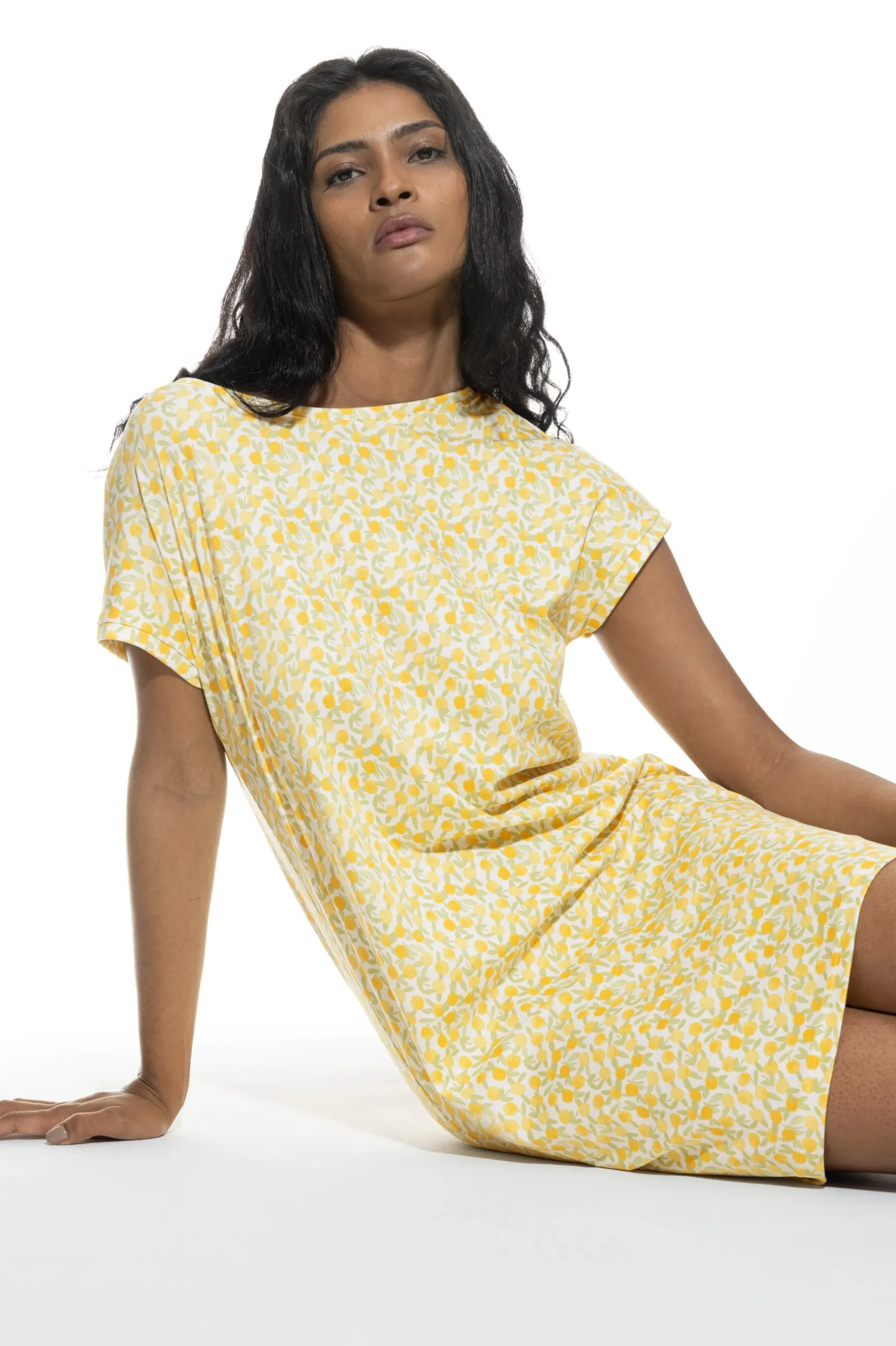 Damen Mey Kurzarm-Nachthemd Serie Lemon Dots