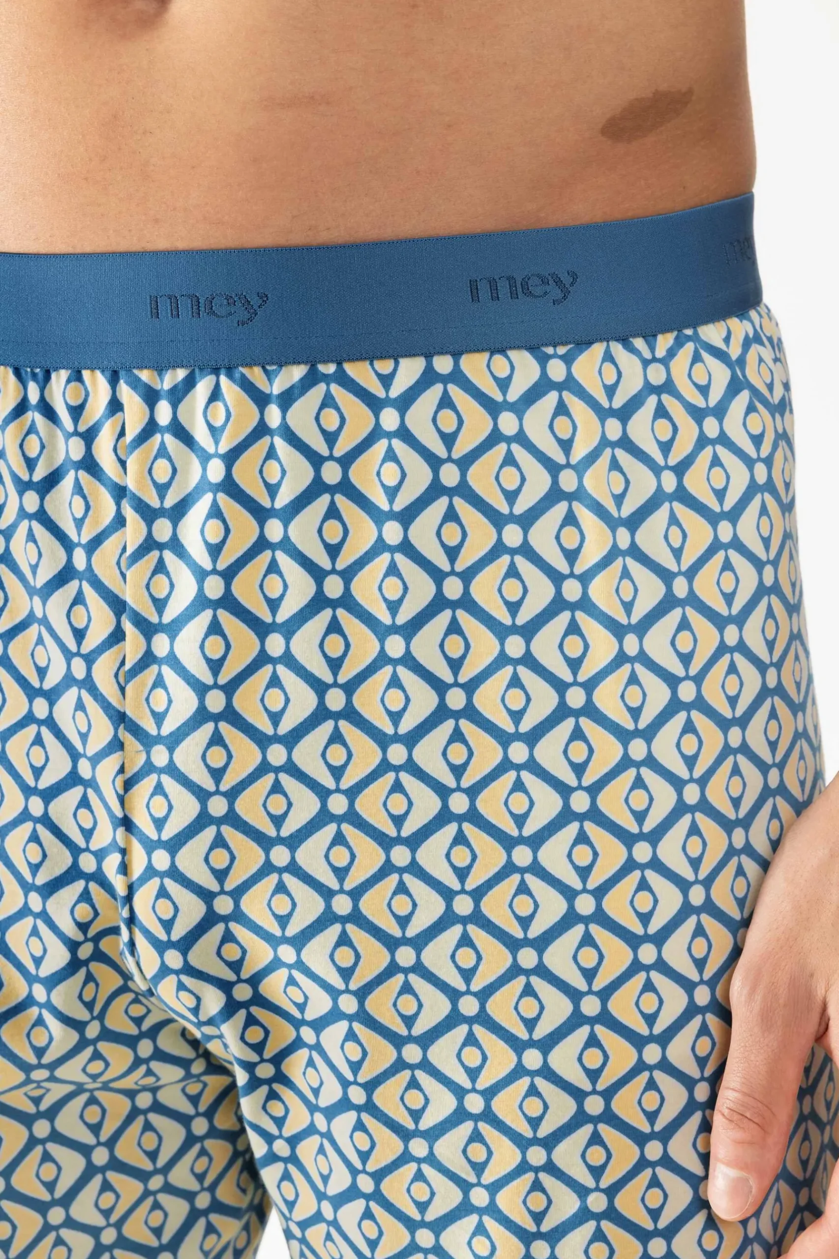 Herren Mey Kurze Loungehose Serie Geometric Shapes