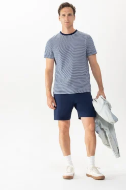Herren Mey Kurzer Pyjama Serie Cote D´Azur Stripes