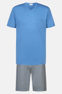 Herren Mey Kurzer Pyjama Serie Summer Geo