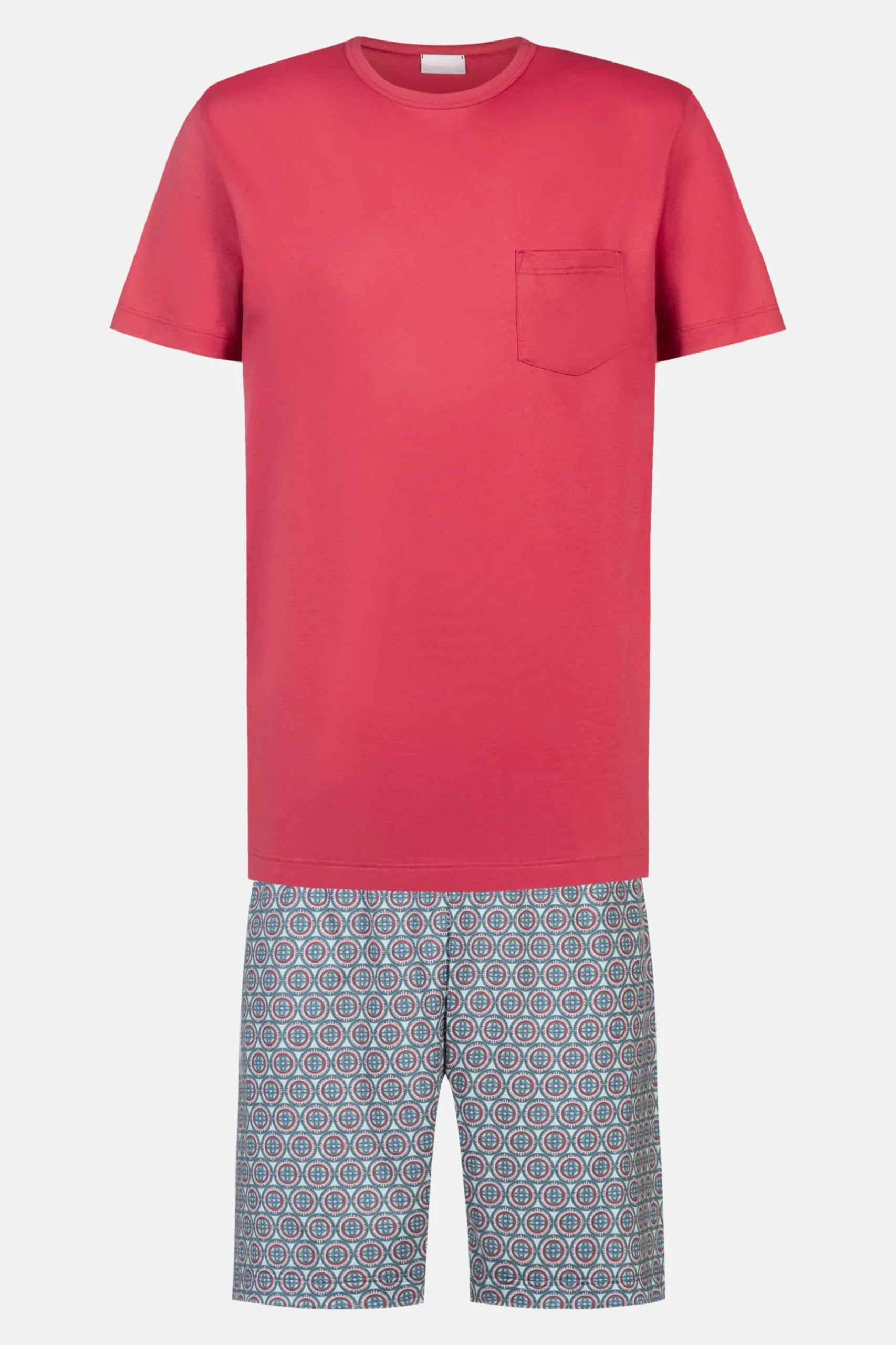 Herren Mey Kurzer Pyjama Serie Soft Circles
