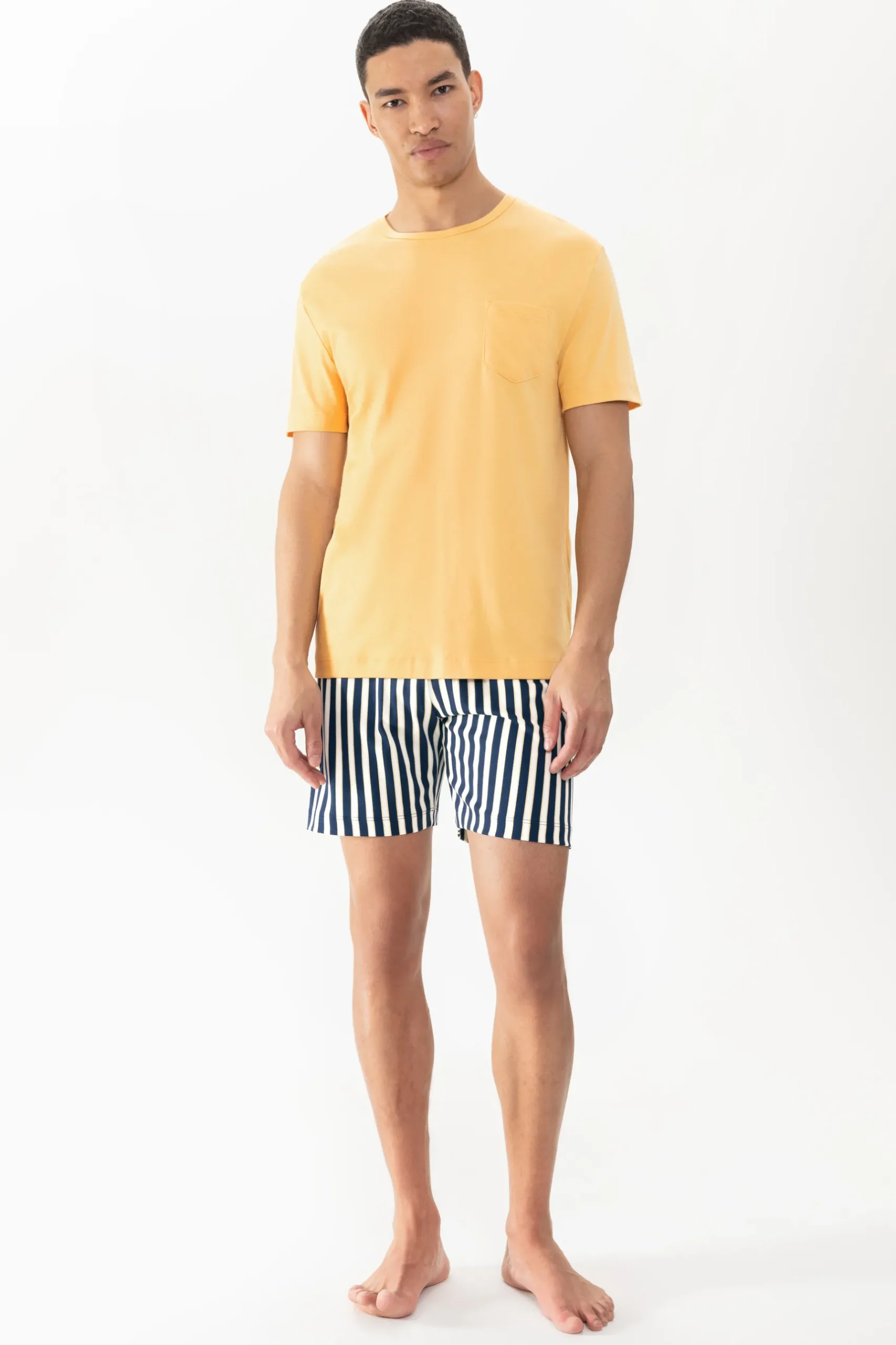 Herren Mey Kurzer Schlafanzug Serie Sun Stripes
