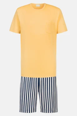 Herren Mey Kurzer Schlafanzug Serie Sun Stripes