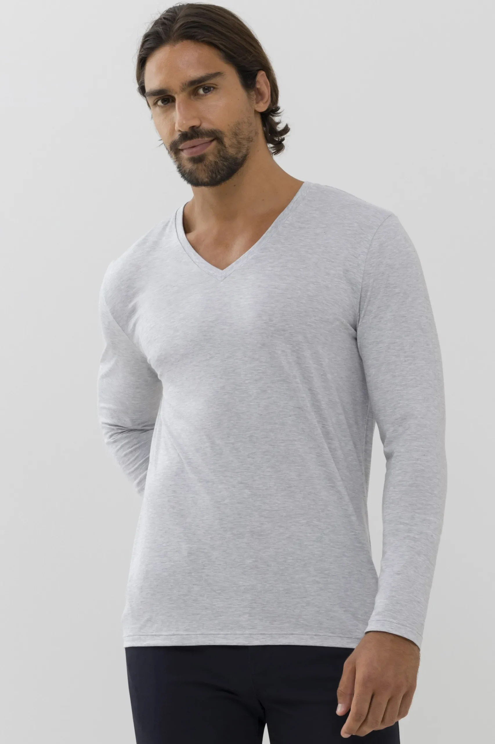 Herren Mey Langarm-Shirt Dry Cotton Colour