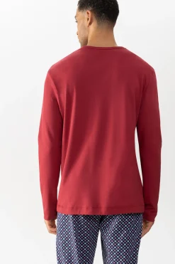 Herren Mey Langarm-T-Shirt Serie Solid Night