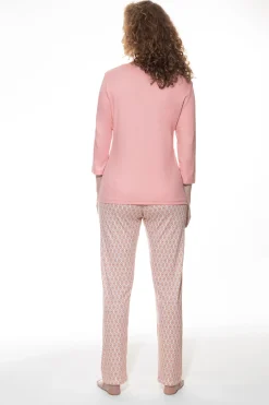 Damen Mey Langer Pyjama Serie Pure Decor