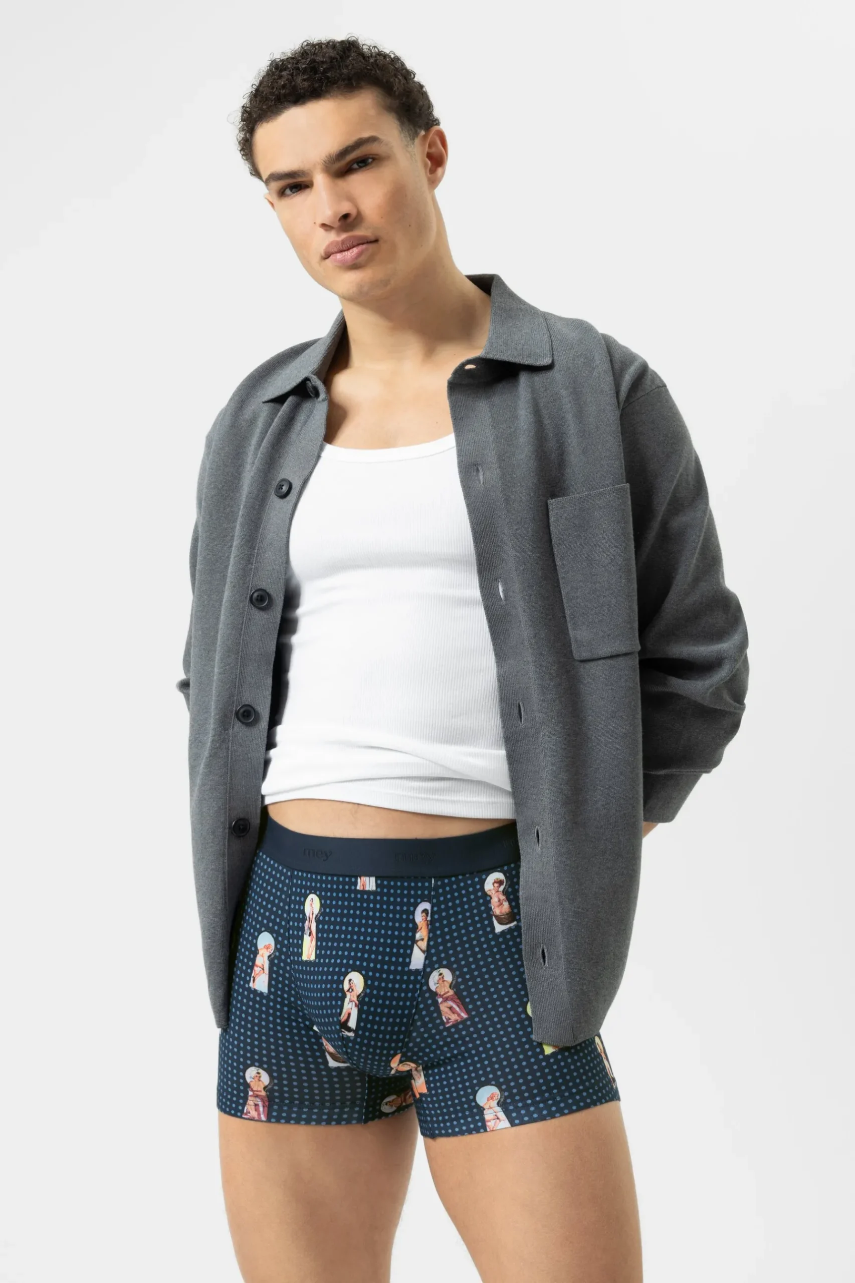 Herren Mey Long Shorty Serie Keyhole And Pin Up