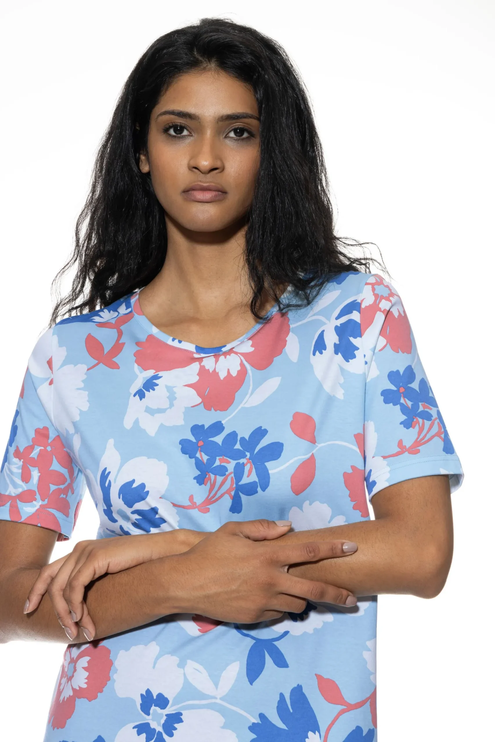 Damen Mey Nachthemd kurzarm Serie Springrose