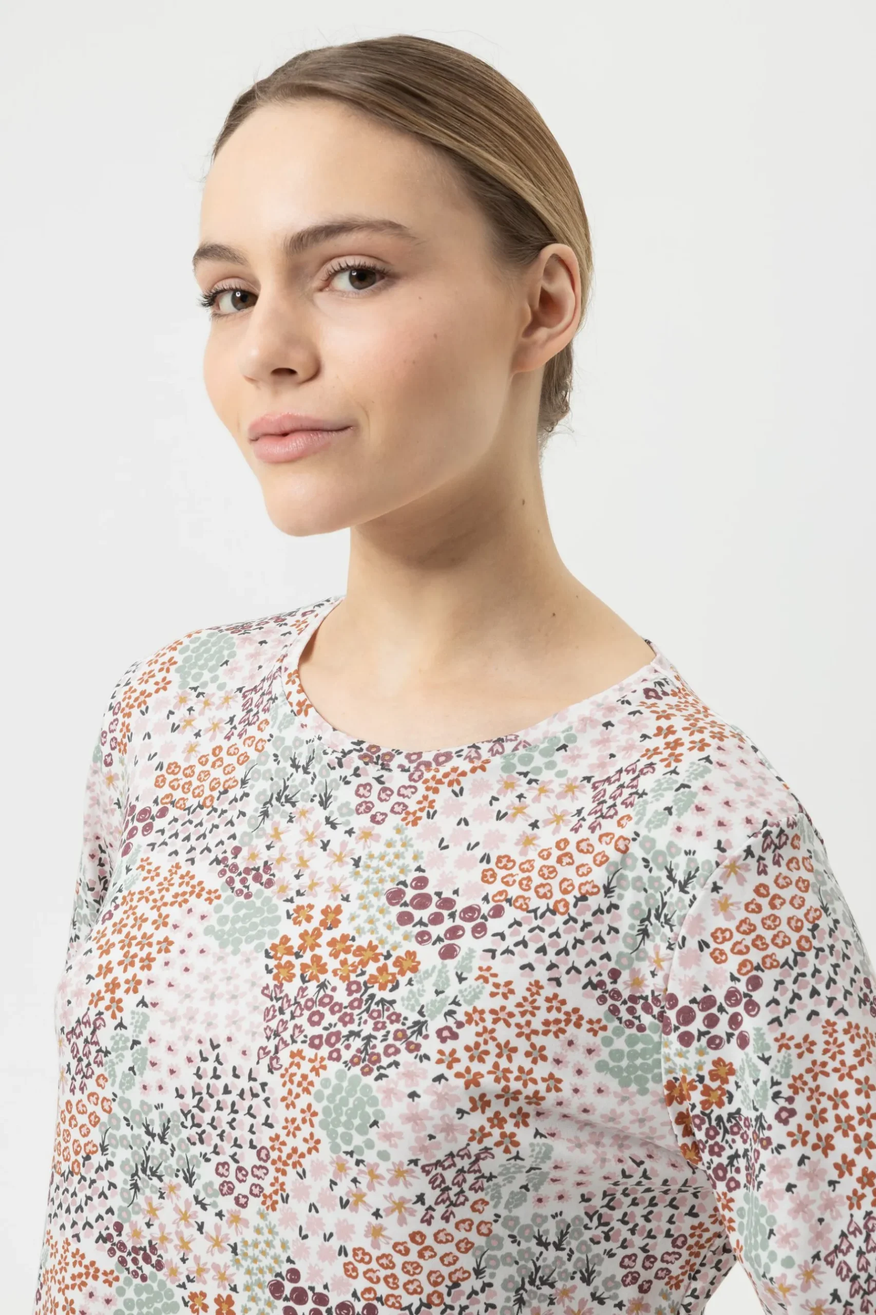 Damen Mey Nachthemd langarm Serie Flower Bed