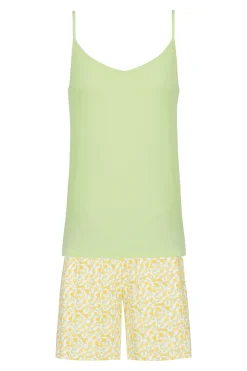 Damen Mey Pyjama mit Spaghetti-Träger Serie Lemon Dots