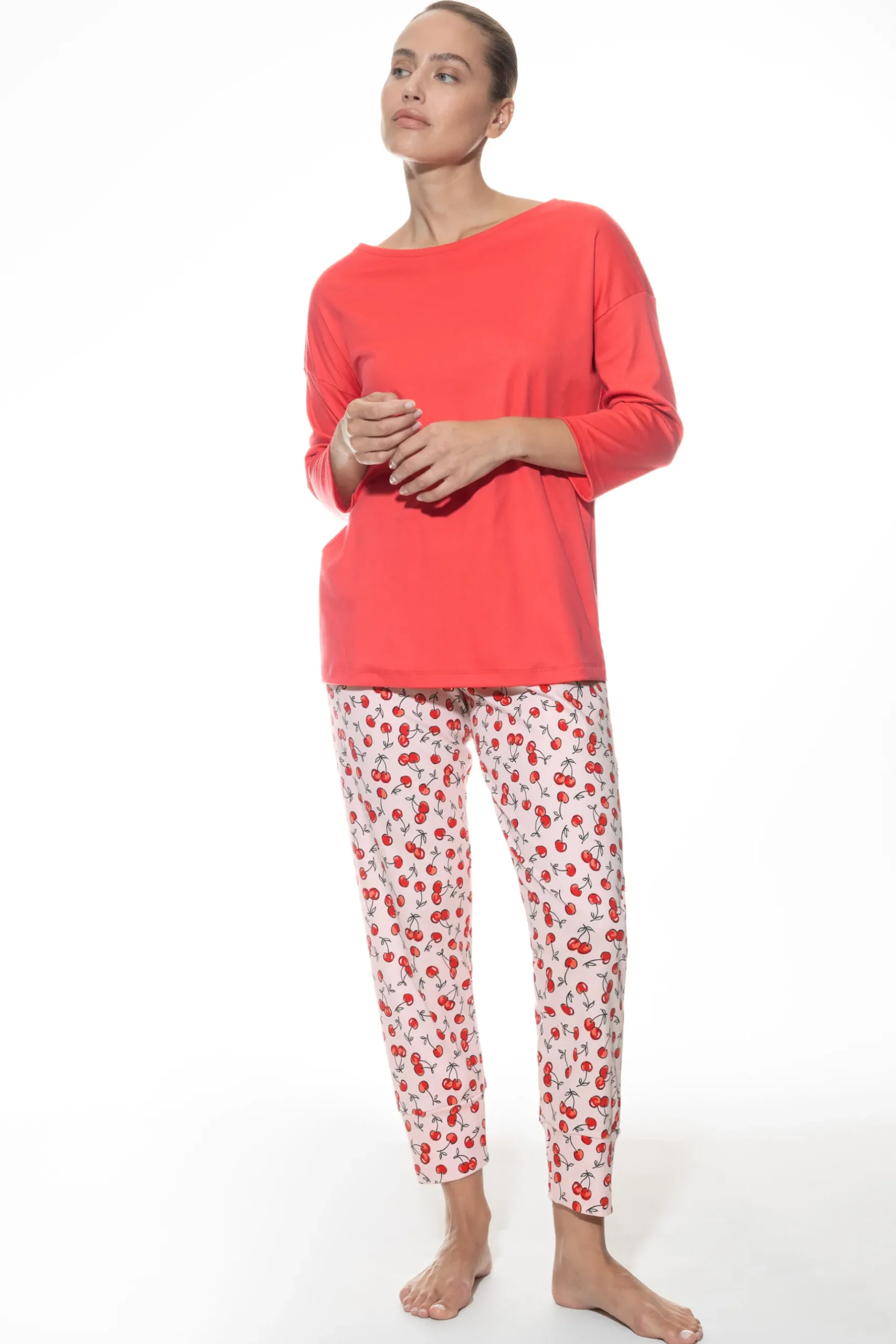 Damen Mey Pyjama-Set Serie Cherry Rush