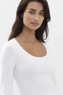 Damen Mey Shirt langarm Serie Cotton Pure
