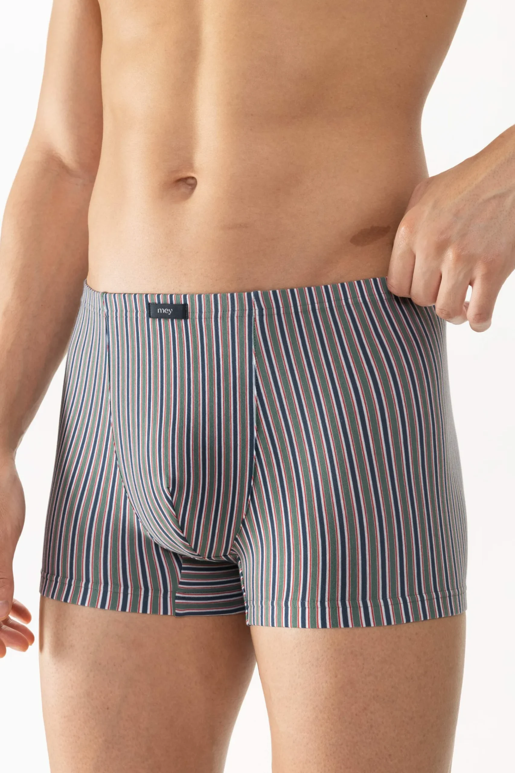 Herren Mey Shorty Serie Green Stripes