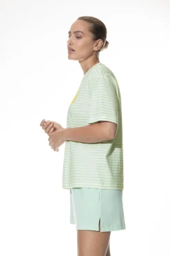 Damen Mey T-Shirt Serie Striped Holidays