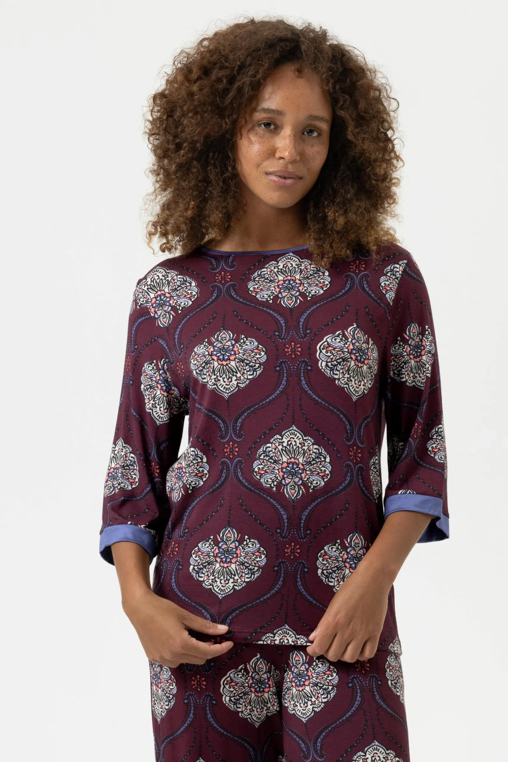 Damen Mey T-Shirt 3/4 Arm Serie Mysterious Ornaments