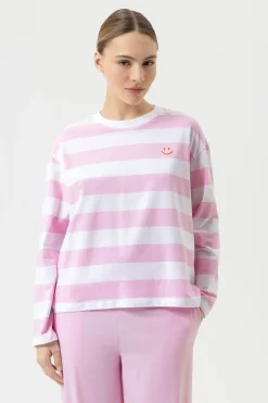 Damen Mey T-Shirt langarm Serie Streaked Lines