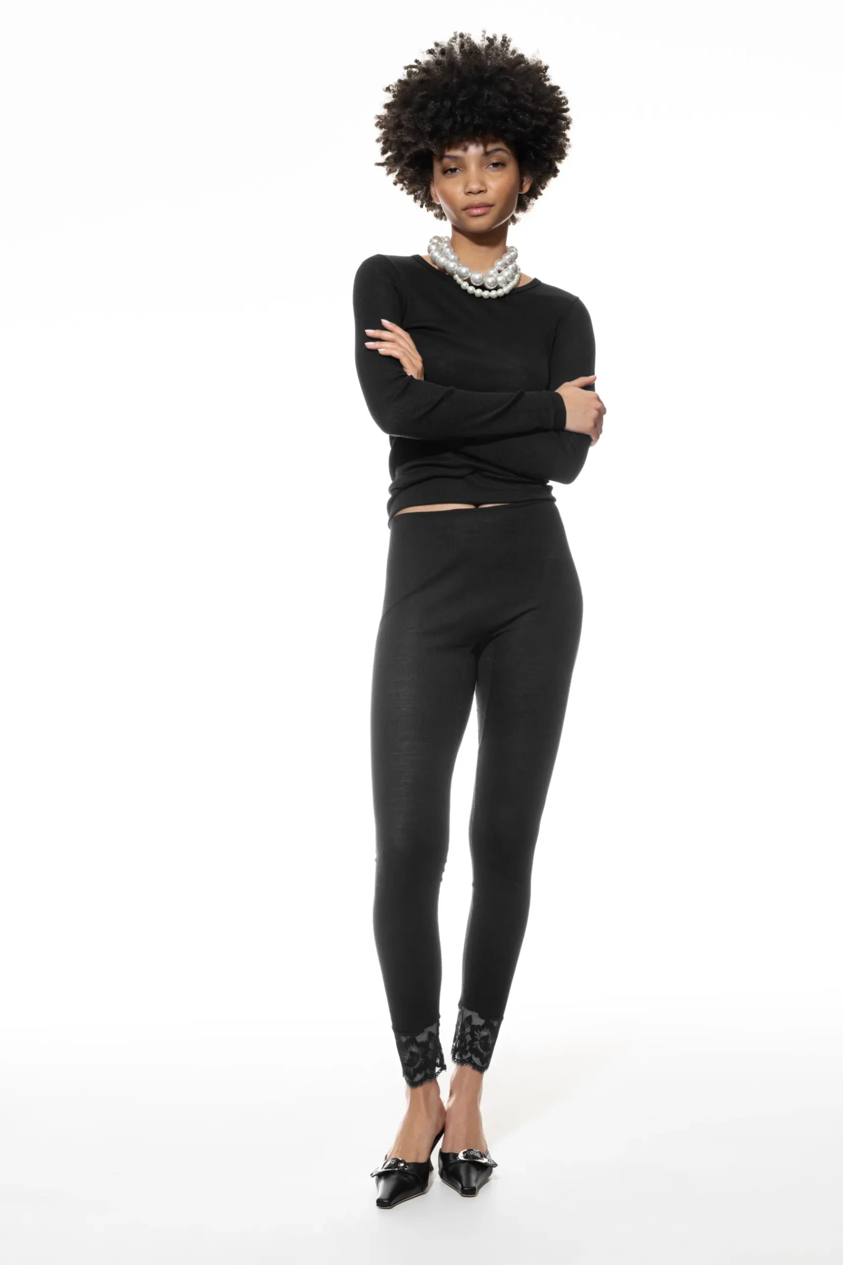 Damen Mey T-Shirt langarm Serie Wool Love