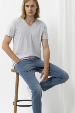 Herren Mey V-Neck Dry Cotton Colour